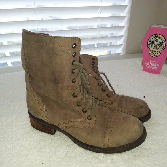 Excellent Steve Madden Roper Boots Brown Suede Worn - Picture 2 of 8